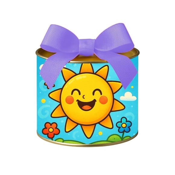 Tubo Lata Metalizada 7x10 Sol Sorridente