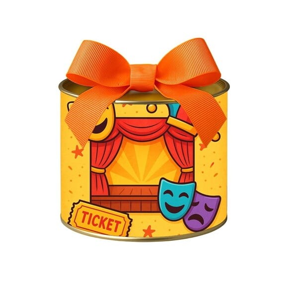 Tubo Lata Metalizada 7x10 Teatro Infantil