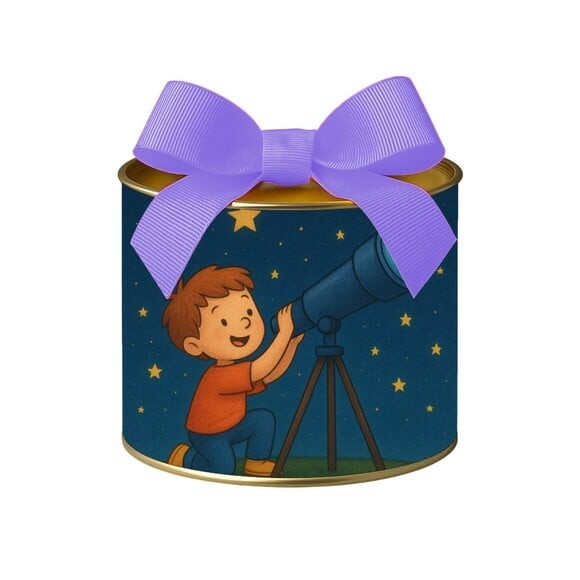 Tubo Lata Metalizada 7x10 Telescópio Kids