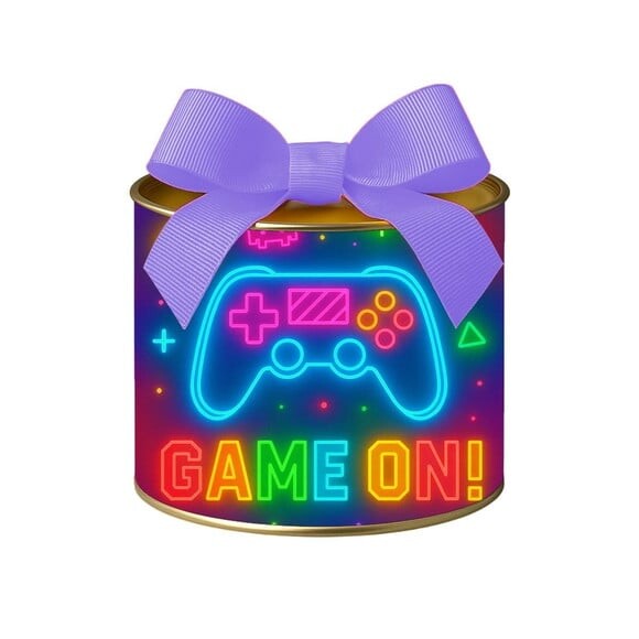 Tubo Lata Metalizada 7x10 Video Game Neon