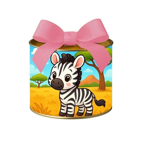 Tubo Lata Metalizada 7x10 Zebra Baby