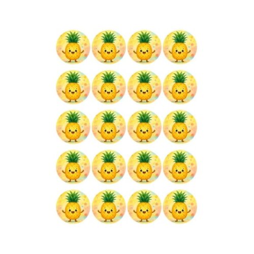 Adesivo Personalizado Latinha 5cm Abacaxi