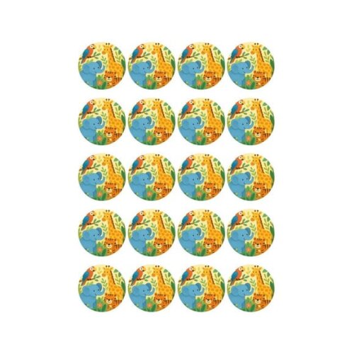 Adesivo Personalizado Latinha 5cm Animais Exóticos