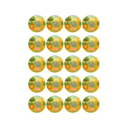 Adesivo Personalizado Latinha 5cm Animais Selvagens