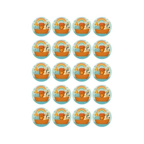 Adesivo Personalizado Latinha 5cm Arca de Noé