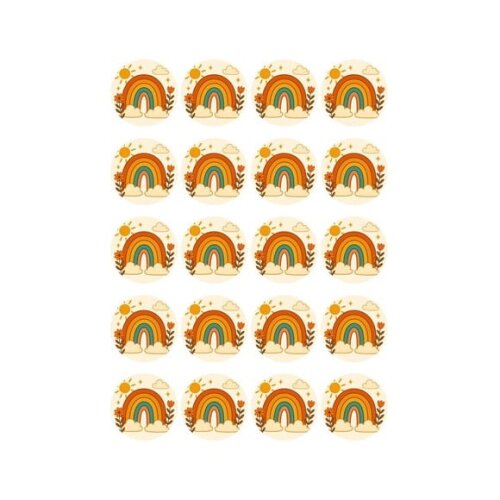 Adesivo Personalizado Latinha 5cm Arco-íris Boho