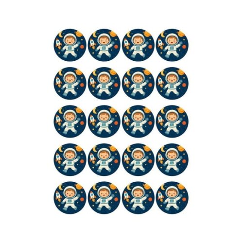 Adesivo Personalizado Latinha 5cm Astronauta