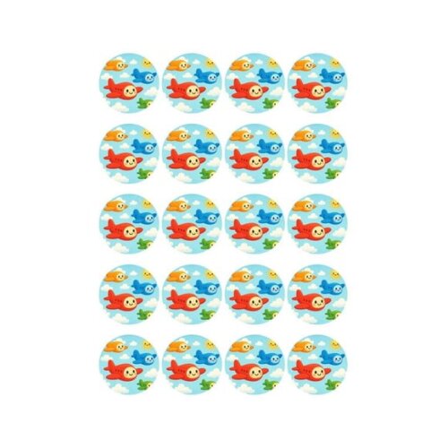 Adesivo Personalizado Latinha 5cm Aviões