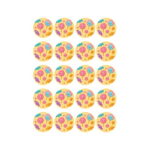 Adesivo Personalizado Latinha 5cm Balas e Pirulitos