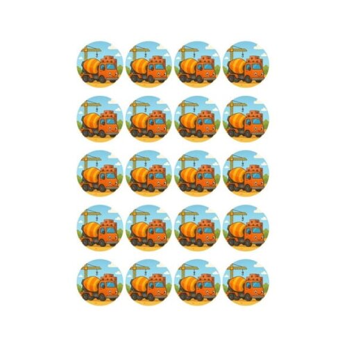 Adesivo Personalizado Latinha 5cm Betoneira