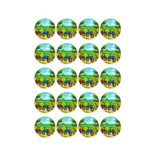 Adesivo Personalizado Latinha 5cm Bicicletas Coloridas