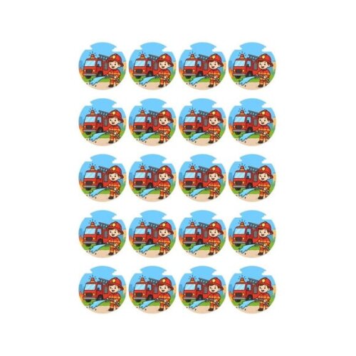 Adesivo Personalizado Latinha 5cm Bombeiros