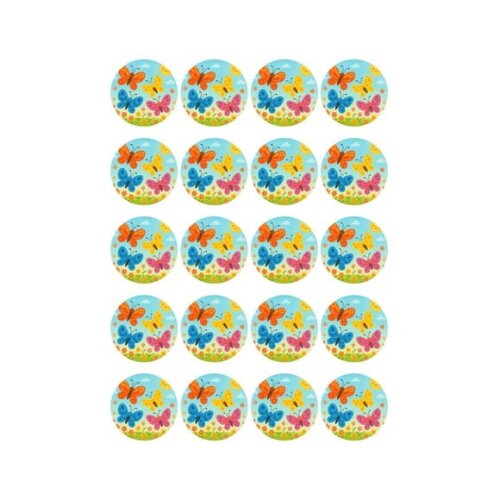 Adesivo Personalizado Latinha 5cm Borboletas