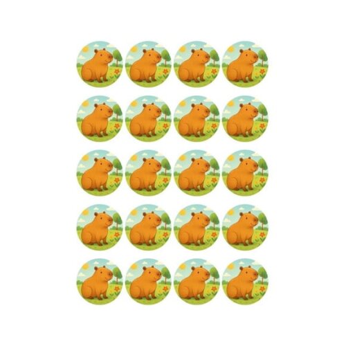 Adesivo Personalizado Latinha 5cm Capivara