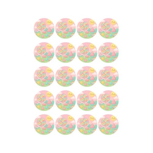 Adesivo Personalizado Latinha 5cm Candy Color