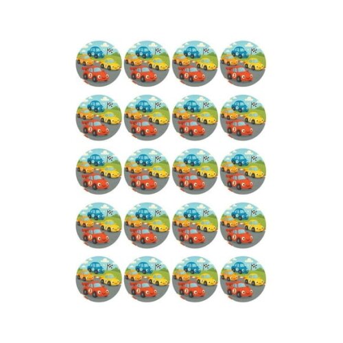 Adesivo Personalizado Latinha 5cm Carros de Corridas