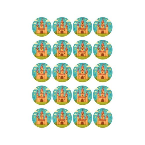Adesivo Personalizado Latinha 5cm Castelo Encantado