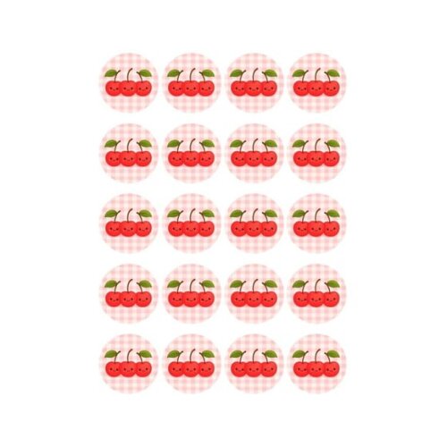 Adesivo Personalizado Latinha 5cm Cerejinha
