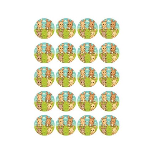Adesivo Personalizado Latinha 5cm Coelhinhos Baby