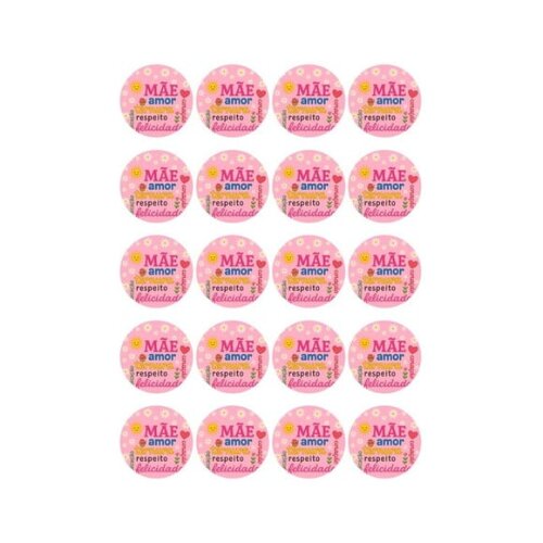 Adesivo Personalizado Latinha 5cm Dia das Mães