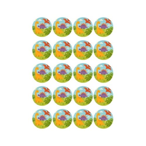 Adesivo Personalizado Latinha 5cm Dinossauros