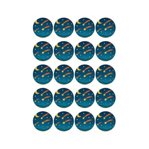 Adesivo Personalizado Latinha 5cm Estrelas Cadentes