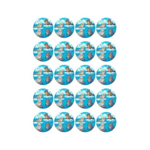 Adesivo Personalizado Latinha 5cm Focas