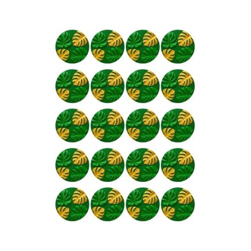 Adesivo Personalizado Latinha 5cm Folha Costela-de-adão