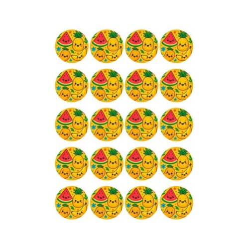 Adesivo Personalizado Latinha 5cm Frutas Tropicais