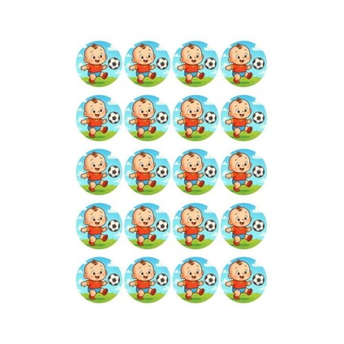 Adesivo Personalizado Latinha 5cm Futebol Baby