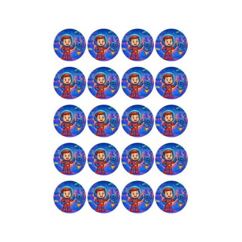 Adesivo Personalizado Latinha 5cm Futurismo Infantil