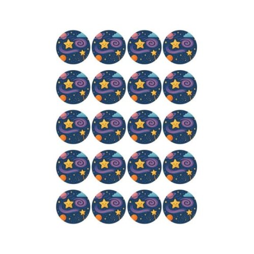 Adesivo Personalizado Latinha 5cm Galáxia Mágica