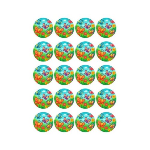 Adesivo Personalizado Latinha 5cm Jardim das Borboletas