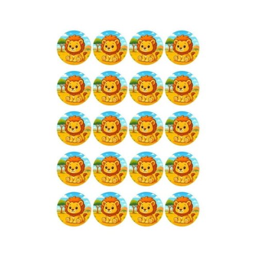Adesivo Personalizado Latinha 5cm Leão Baby
