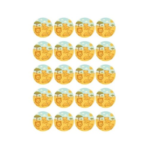 Adesivo Personalizado Latinha 5cm Leãozinhos