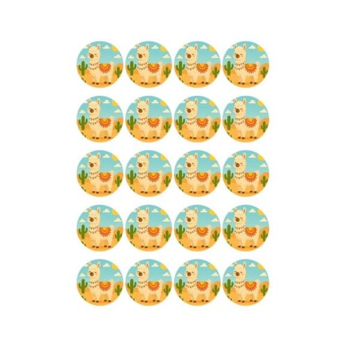 Adesivo Personalizado Latinha 5cm Lhama