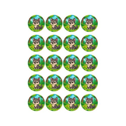 Adesivo Personalizado Latinha 5cm Lobinho