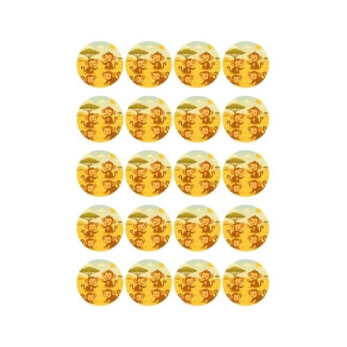 Adesivo Personalizado Latinha 5cm Macaquinhos