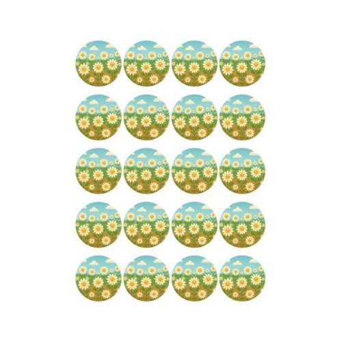 Adesivo Personalizado Latinha 5cm Margaridas