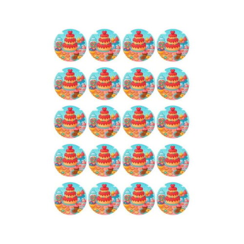Adesivo Personalizado Latinha 5cm Mesa Doces Coloridos