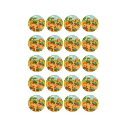 Adesivo Personalizado Latinha 5cm Motocicletas Kids