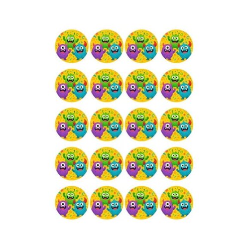 Adesivo Personalizado Latinha 5cm Monstrinhos