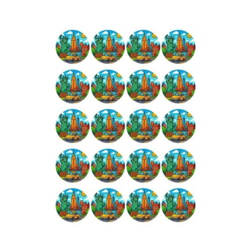 Adesivo Personalizado Latinha 5cm Nova York