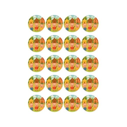 Adesivo Personalizado Latinha 5cm os Três Porquinhos