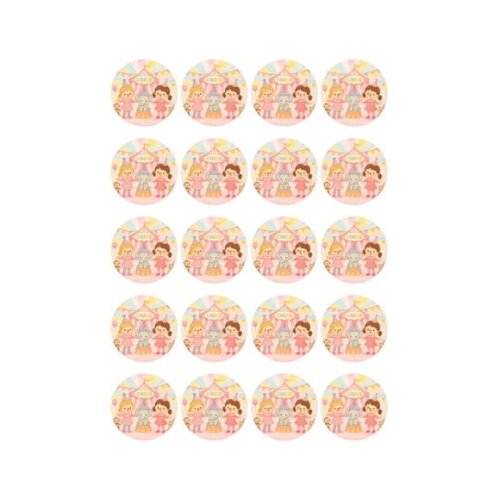 Adesivo Personalizado Latinha 5cm Palhacinhas Aquarela