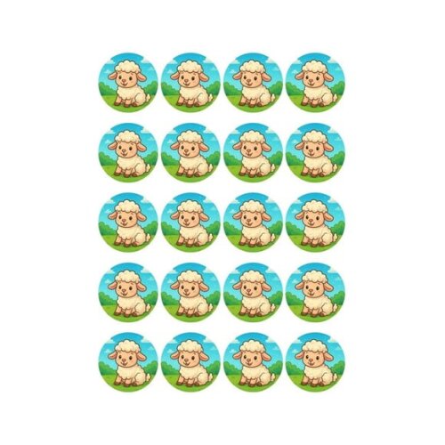 Adesivo Personalizado Latinha 5cm Ovelhinha
