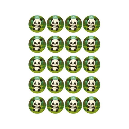 Adesivo Personalizado Latinha 5cm Panda Baby