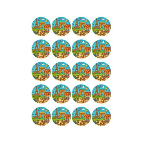 Adesivo Personalizado Latinha 5cm Paris
