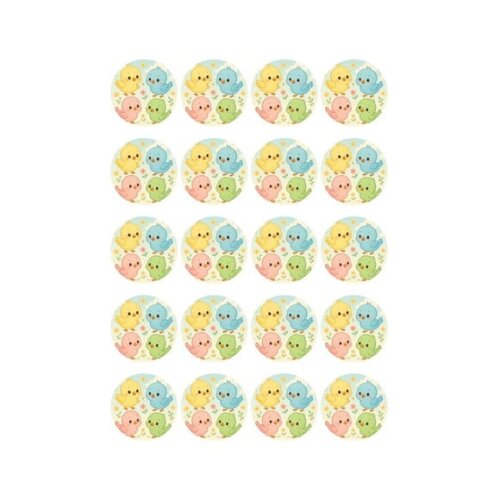 Adesivo Personalizado Latinha 5cm Passarinhos Baby