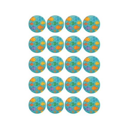 Adesivo Personalizado Latinha 5cm Peixinhos Coloridos
